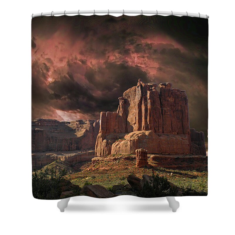 Desert Shower Curtain featuring the photograph 4150 by Peter Holme III