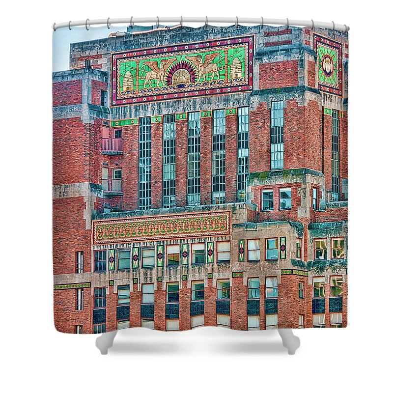Avant Guard Architecture Shower Curtain featuring the photograph 551 5th Ave Fred French by S Paul Sahm