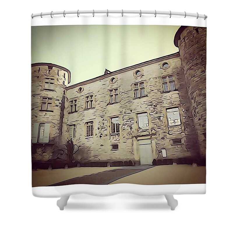 Aubenas Shower Curtain featuring the photograph Castle Of Aubenas by Andi No