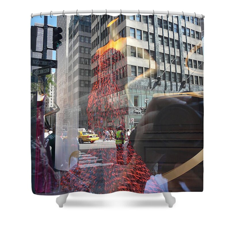 New York Shower Curtain featuring the photograph 5th Avenue by Valerie Ornstein