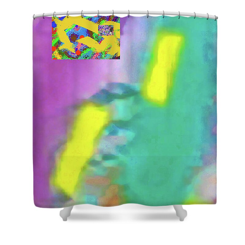 Walter Paul Bebirian Shower Curtain featuring the digital art 6-20-2015cabcdefghijklmnopqrtuvwxyzabcdefghi by Walter Paul Bebirian