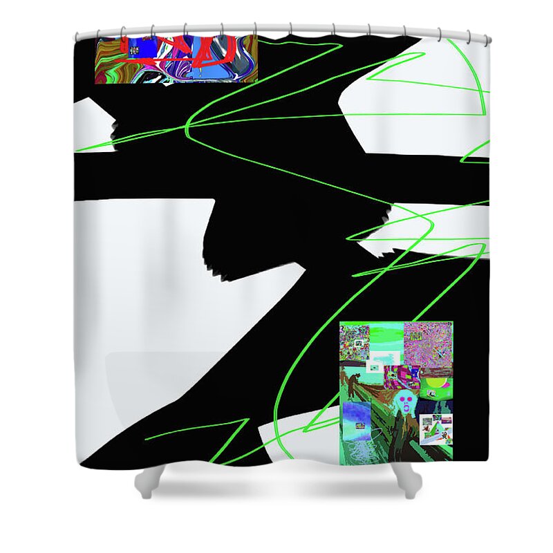 Walter Paul Bebirian Shower Curtain featuring the digital art 6-22-2015dabcdefghijklm by Walter Paul Bebirian