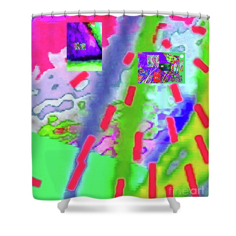 Walter Paul Bebirian Shower Curtain featuring the digital art 6-28-2015cabcdefghijklmnopqrtuvwxyzabcdefghijkl by Walter Paul Bebirian