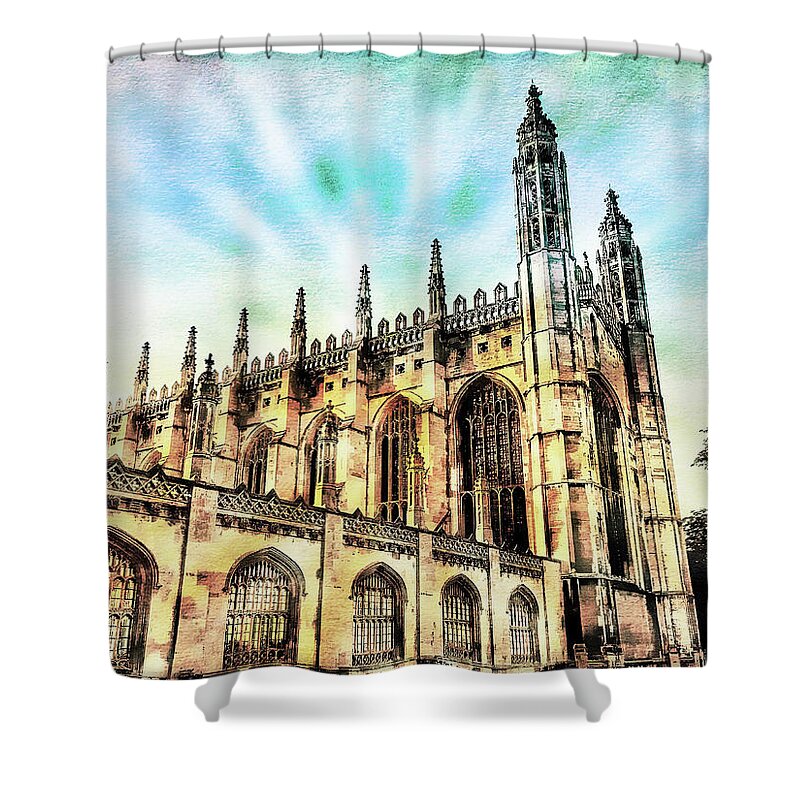 Anglican Shower Curtain featuring the photograph Kings College Cambridge #6 by Tom Gowanlock