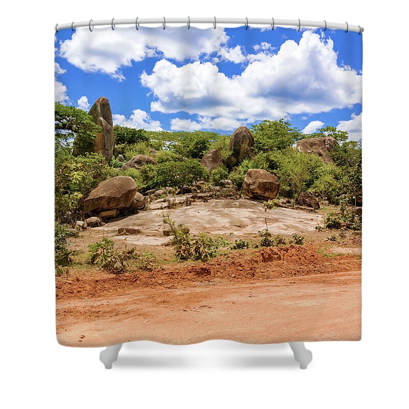 View Shower Curtain featuring the photograph Landscape in Tanzania #6 by Marek Poplawski