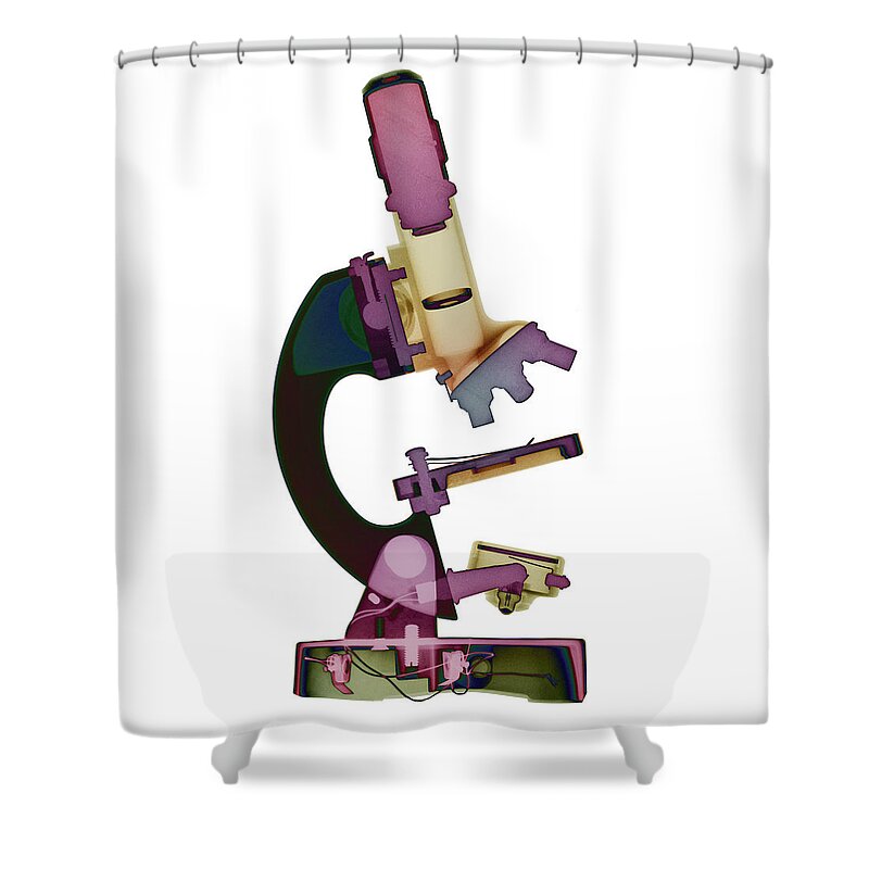 X-ray Art Shower Curtain featuring the photograph Microscope X-ray Art Photograph #6 by Roy Livingston