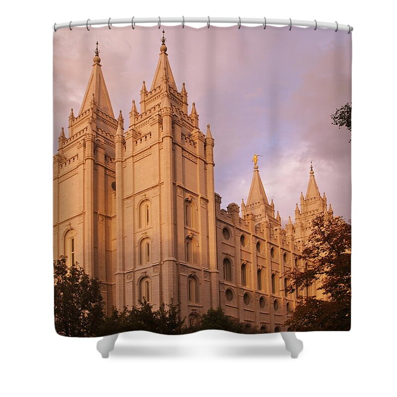 Lds Shower Curtain featuring the photograph Salt Lake City LDS Temple #6 by Nathan Abbott