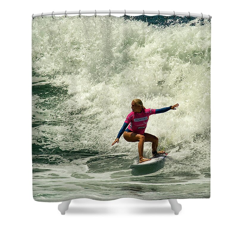 Surfers Shower Curtain featuring the photograph Tatiana Weston-Webb #6 by Waterdancer