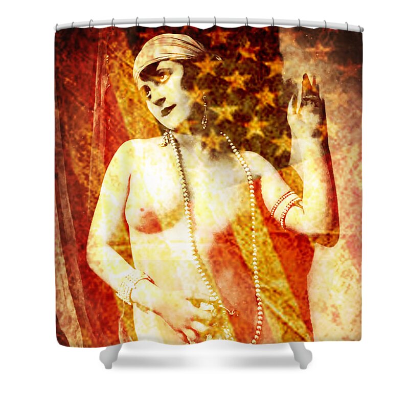 Nostalgic Seduction Shower Curtain featuring the photograph Winsome Woman #1 by Chris Andruskiewicz