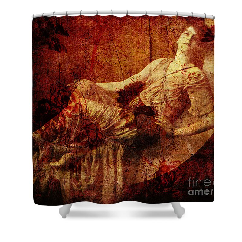 Nostalgic Seduction Shower Curtain featuring the photograph Winsome Woman #66 by Chris Andruskiewicz