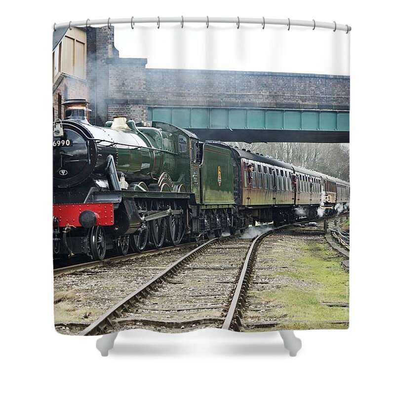 Steam Shower Curtain featuring the photograph 6990 Witherslack Hall by David Birchall