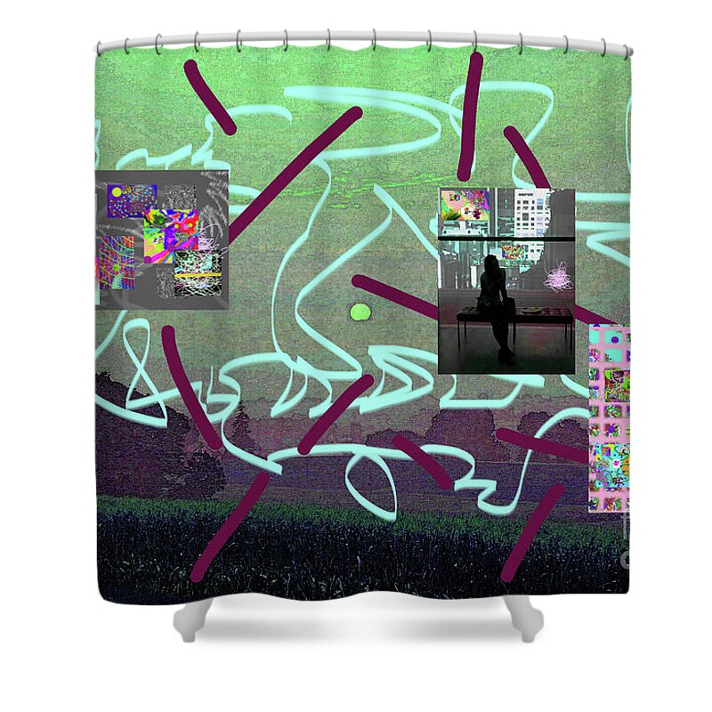 Walter Paul Bebirian Shower Curtain featuring the digital art 7-1-2015dabcdefghijklmnopq by Walter Paul Bebirian