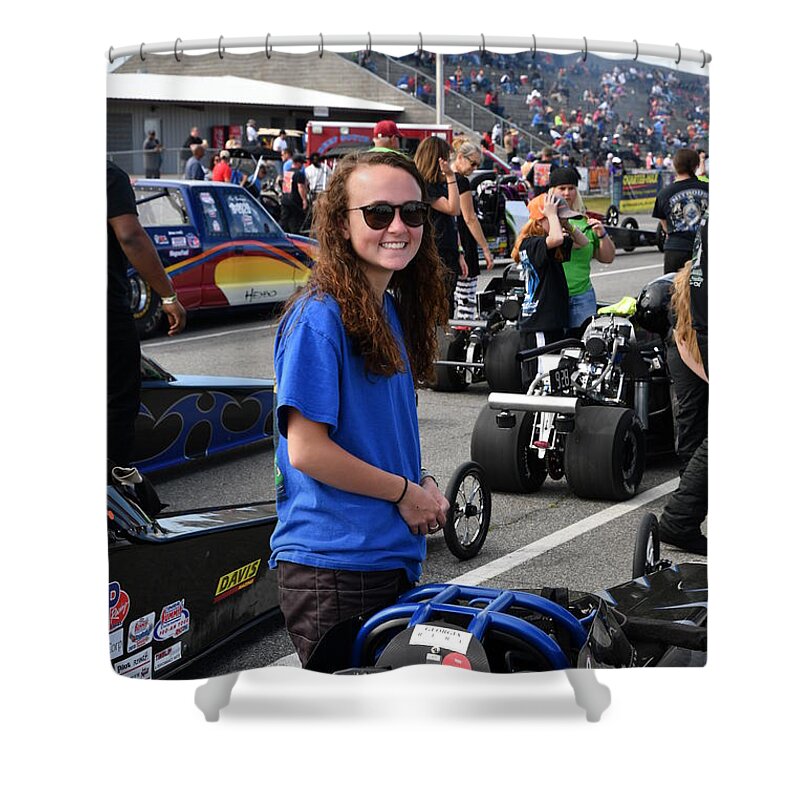 Drag Shower Curtain featuring the photograph Junior Drag Racing March 2017 #7 by Jack Norton