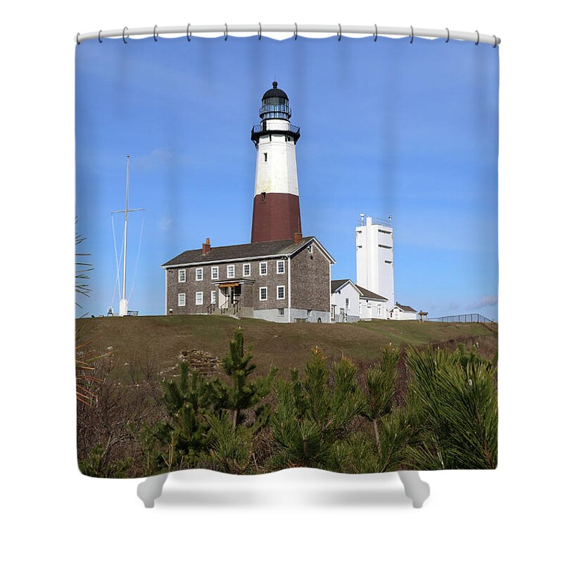 Montauk Point Lighthouse Shower Curtain featuring the photograph Montauk Point Lighthouse Montauk New York #7 by Bob Savage