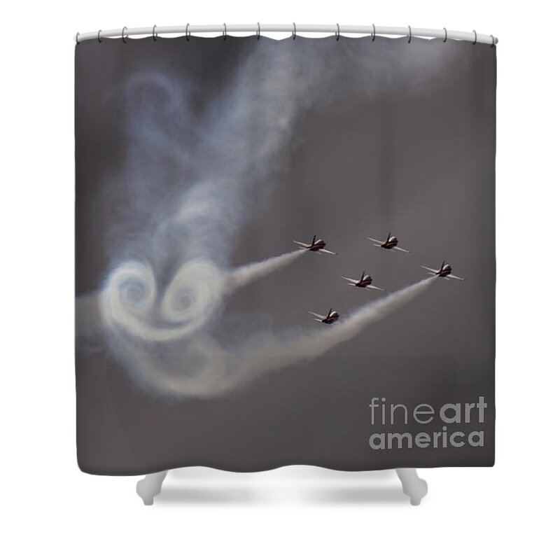 Patrouille Suisse Shower Curtain featuring the photograph Patrouille Suisse #1 by Ang El
