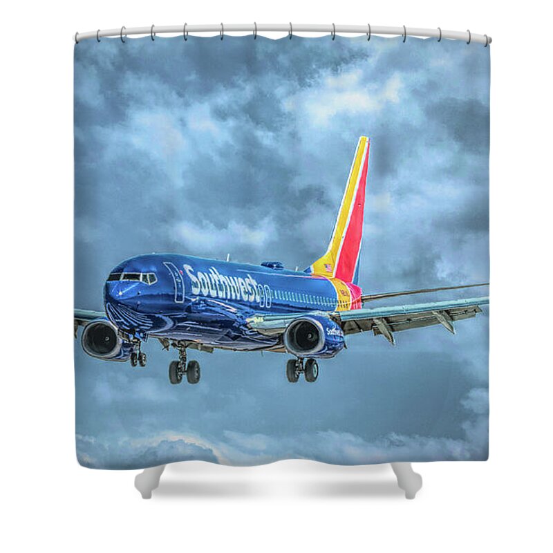 737 Shower Curtain featuring the photograph 737 by Guy Whiteley