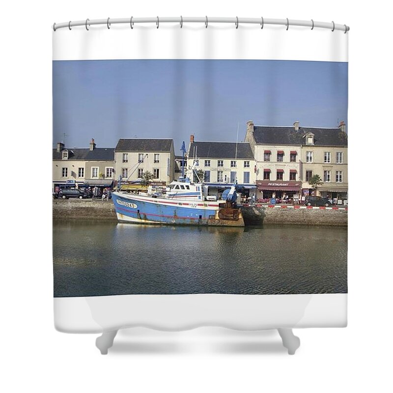 Normandie Shower Curtain featuring the photograph Port En Bessin by Andi No