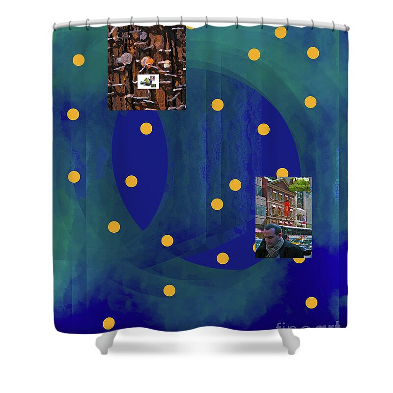  Shower Curtain featuring the digital art 8-18-2057c by Walter Paul Bebirian