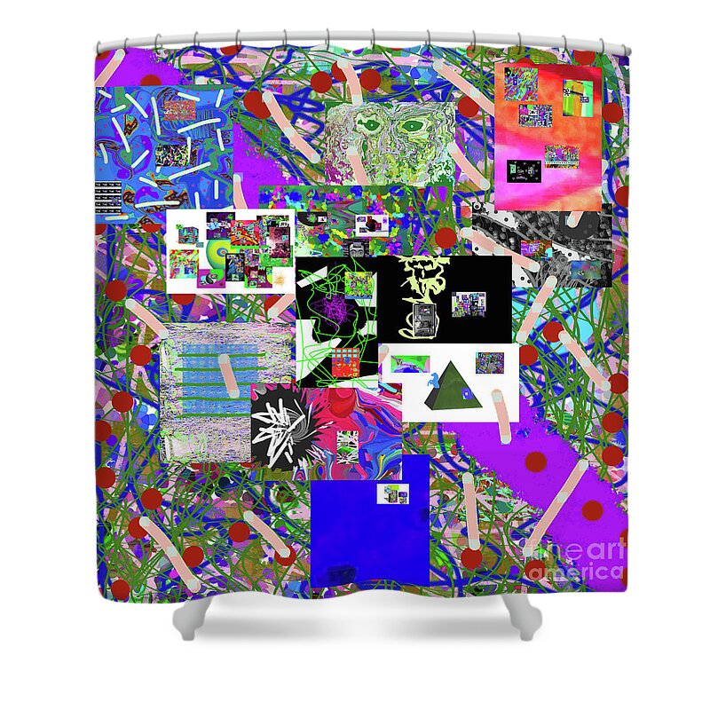 Walter Paul Bebirian Shower Curtain featuring the digital art 8-30-2016n by Walter Paul Bebirian