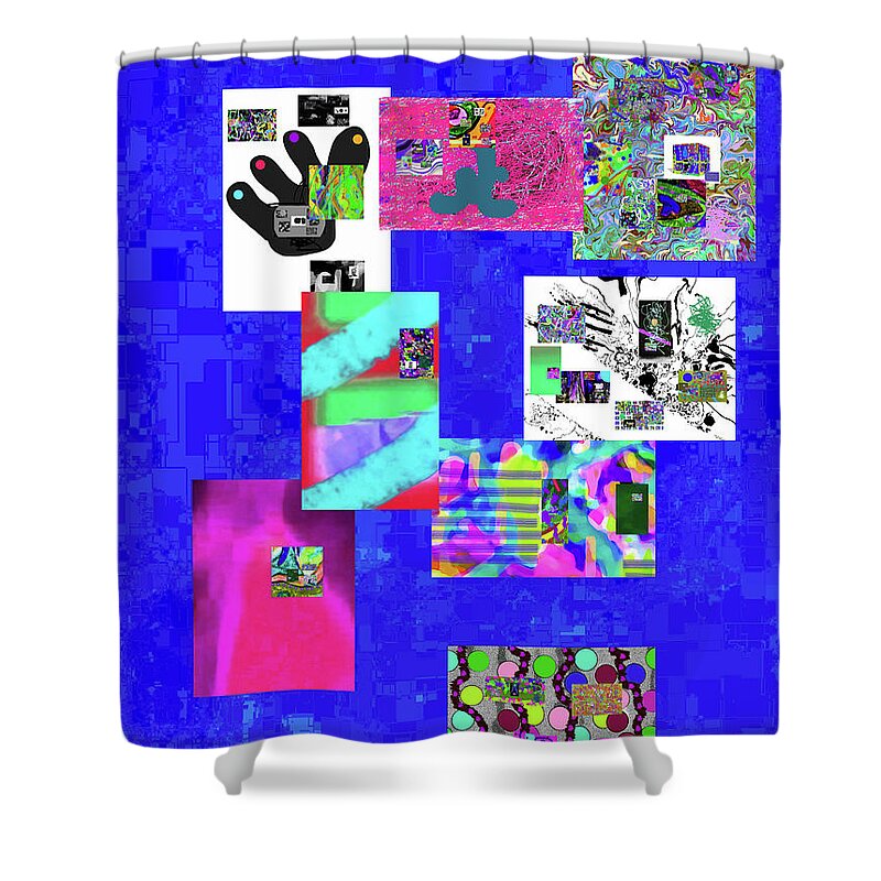 Walter Paul Bebirian Shower Curtain featuring the digital art 8-8-2015ba by Walter Paul Bebirian