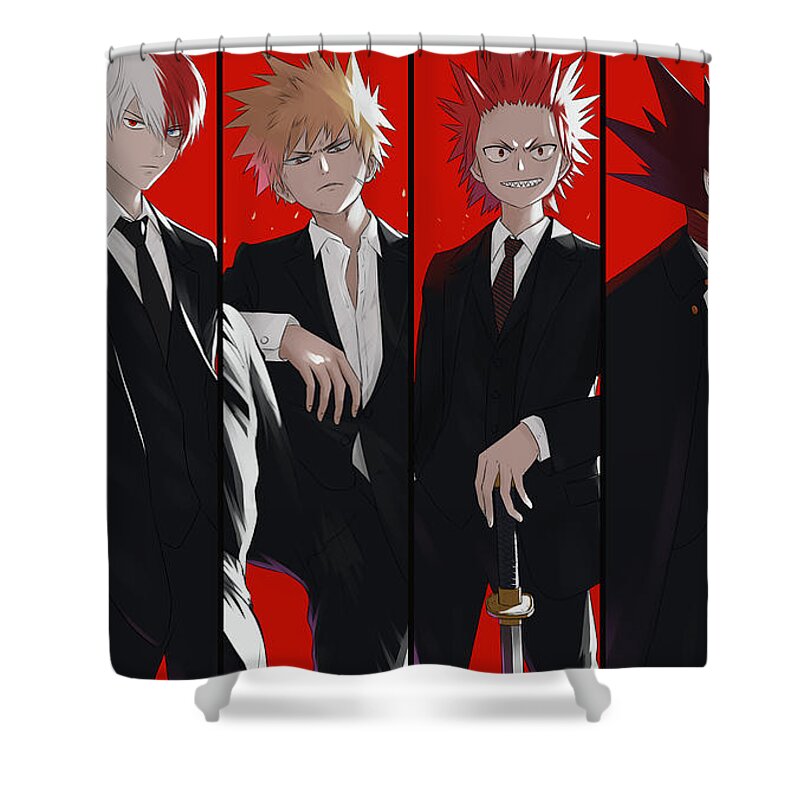 My Hero Academia Shower Curtain featuring the digital art My Hero Academia #8 by Super Lovely