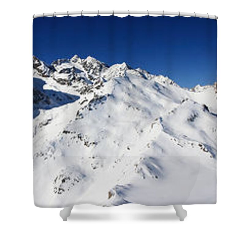Serre Chevalier Shower Curtain featuring the photograph Serre Chevalier in the French Alps #8 by Pierre Leclerc Photography
