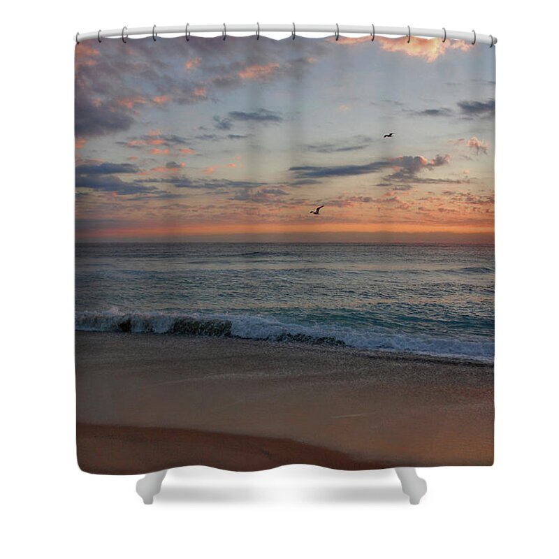 Seagull Shower Curtain featuring the photograph 8- Sunrise by Joseph Keane
