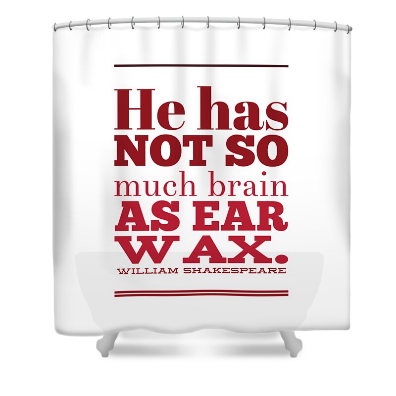 William Shower Curtain featuring the digital art William Shakespeare, Insults and Profanities #8 by Esoterica Art Agency