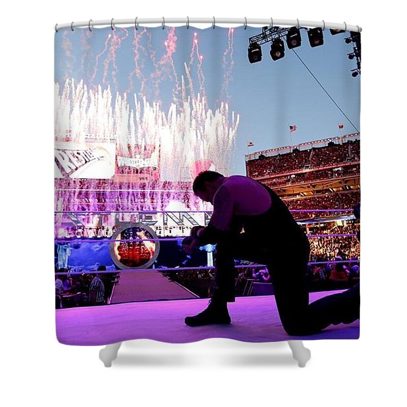 Wrestling Shower Curtain featuring the photograph Wrestling #8 by Mariel Mcmeeking