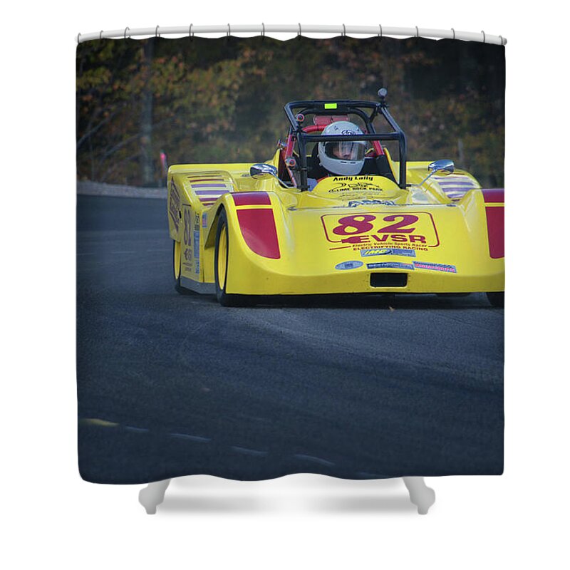 Motorsports Shower Curtain featuring the photograph 82 Tests Track by Mike Martin