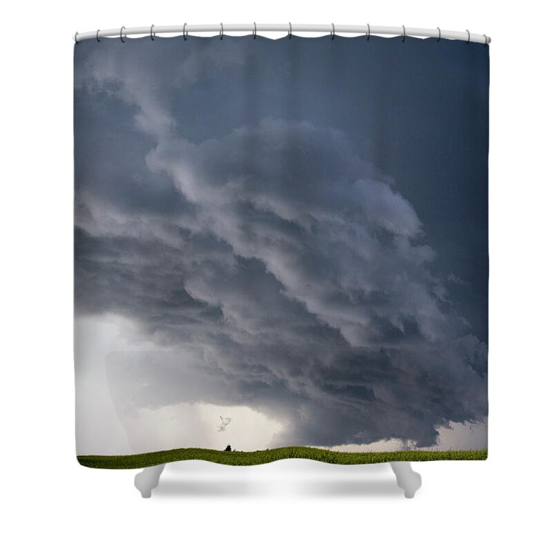 Summer Shower Curtain featuring the photograph Storm Clouds Saskatchewan #83 by Mark Duffy