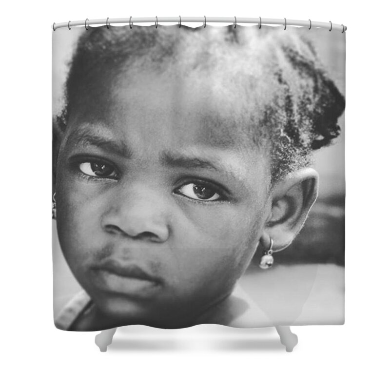 Haiti Shower Curtain featuring the photograph Eyes of Haiti by Dana Jutte