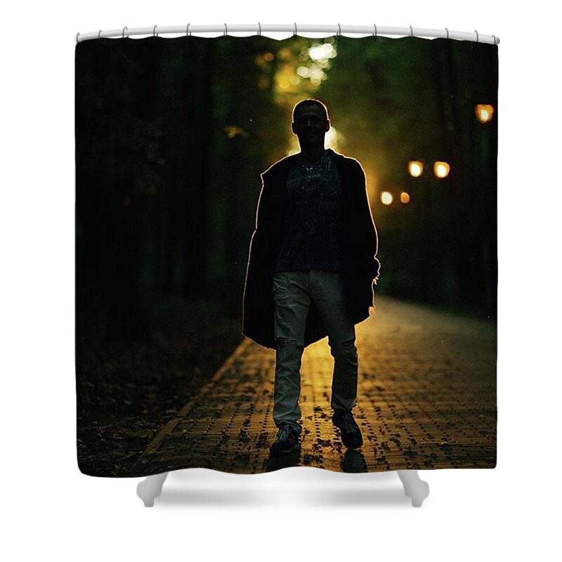 Sun Lights Shower Curtain featuring the photograph Backlights - on the Golden side by Konstantin Novikov