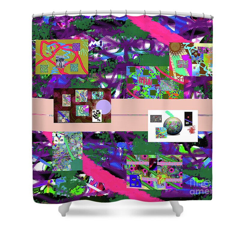 Walter Paul Bebirian Shower Curtain featuring the digital art 9-17-2015dabcdefgh by Walter Paul Bebirian