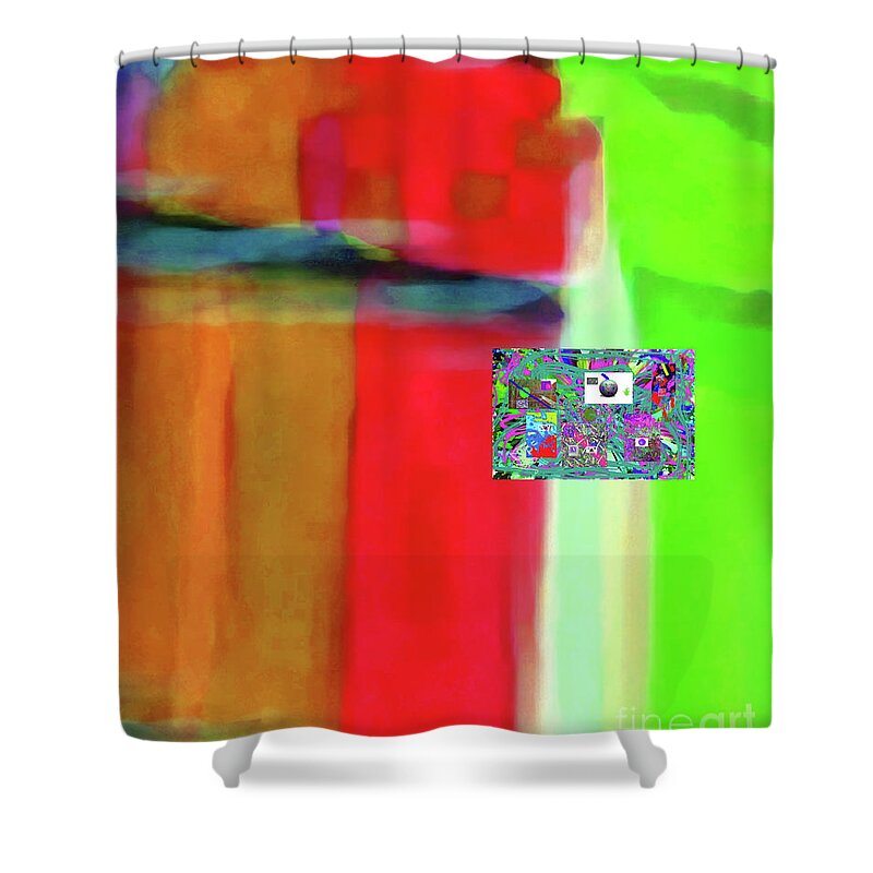 Walter Paul Bebirian Shower Curtain featuring the digital art 9-4-2015habc by Walter Paul Bebirian