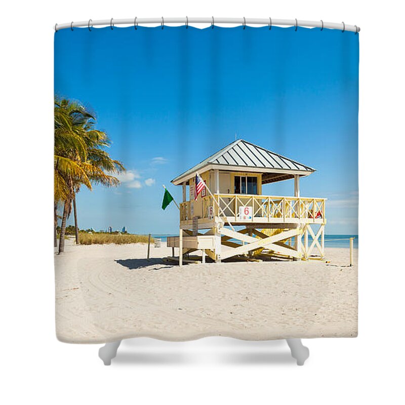 Crandon Park Beach Shower Curtain featuring the photograph Crandon Park Beach #9 by Raul Rodriguez