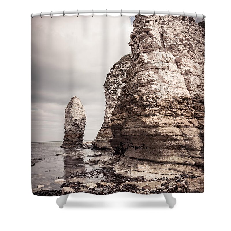 Cliffs Shower Curtain featuring the photograph Flamborough Head, North Yorkshire, UK #9 by Mariusz Talarek