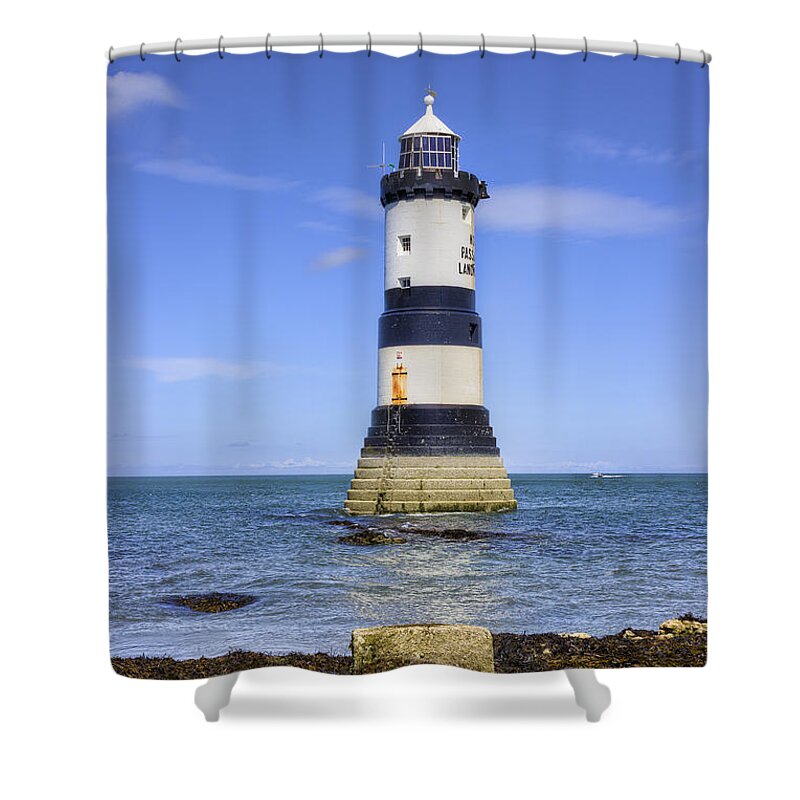 Lighthouse Shower Curtain featuring the photograph Penmon Lighthouse #9 by Ian Mitchell