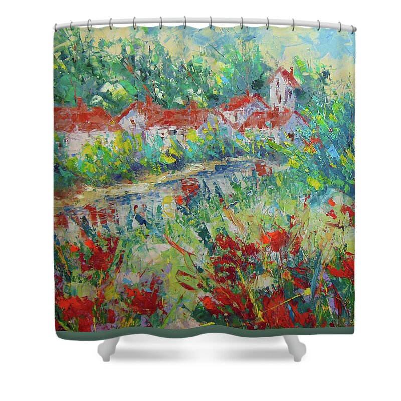 Provence Shower Curtain featuring the painting Provence #13 by Frederic Payet