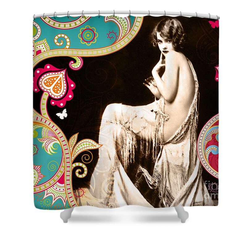 Erotic Shower Curtain featuring the photograph Nostalgic Seduction Goddess #35 by Chris Andruskiewicz