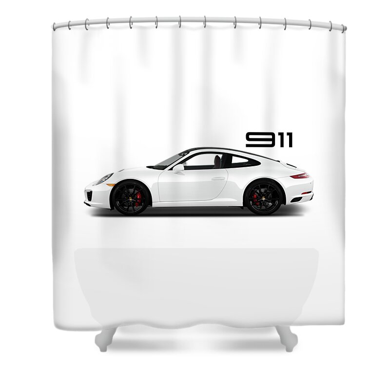 Porsche 911 Carrera S Shower Curtain featuring the photograph 911 Carrera S by Mark Rogan
