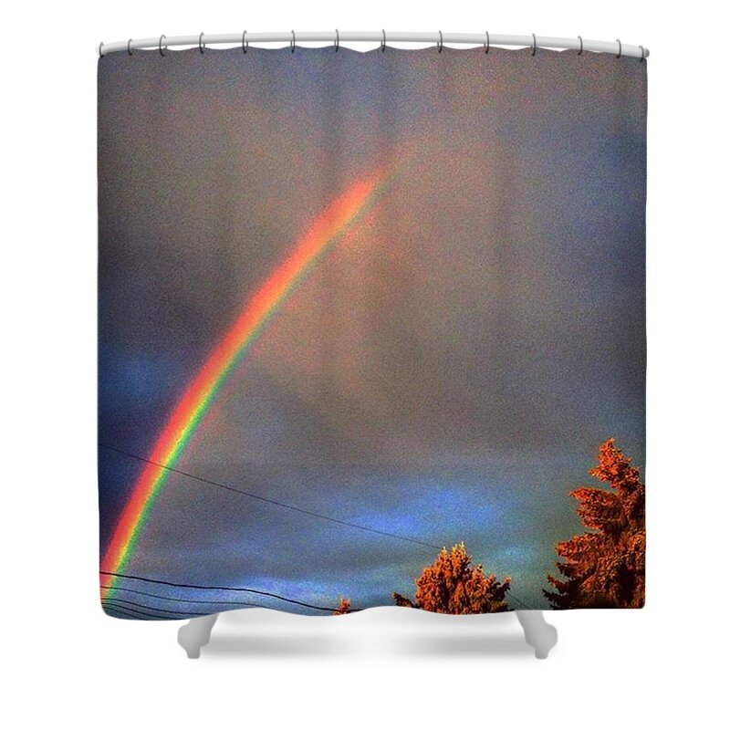 Beautiful Shower Curtain featuring the photograph The Bow At Dawn by Shawn Gordon