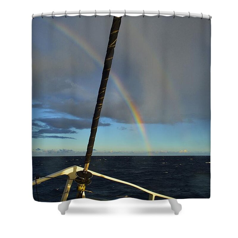Oceans Shower Curtain featuring the photograph A Beautiful Day by James McAdams