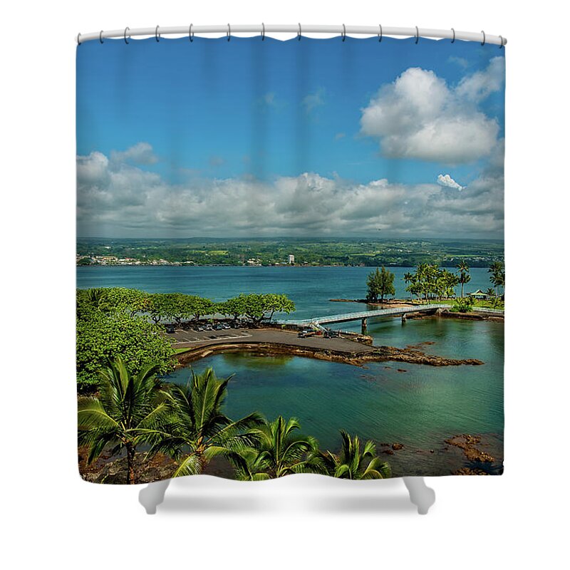 Christopher Holmes Photography Shower Curtain featuring the photograph A Beautiful Day Over Hilo Bay by Christopher Holmes
