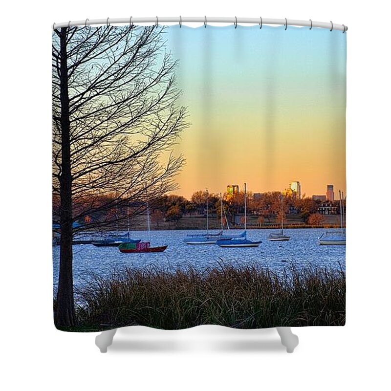 Diana Shower Curtain featuring the photograph A Cold Winter Sunrise by Diana Mary Sharpton
