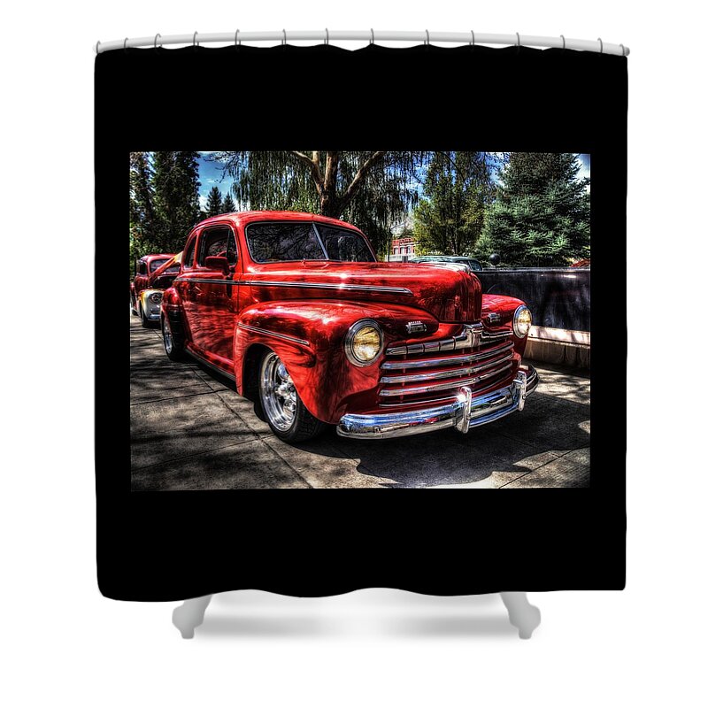 46 Ford Shower Curtain featuring the photograph A Cool 46 Ford Coupe by Thom Zehrfeld