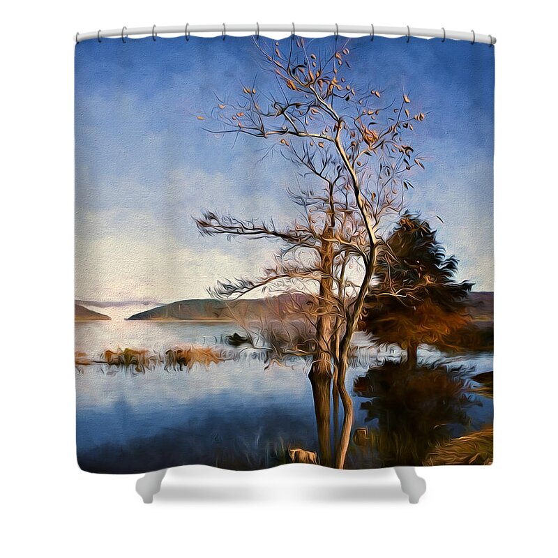 Autumn Shower Curtain featuring the photograph A Crisp Sardis Fall by Lana Trussell