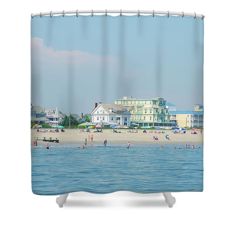 Day Shower Curtain featuring the photograph A Day at the Beach - Cape May New Jesey by Bill Cannon