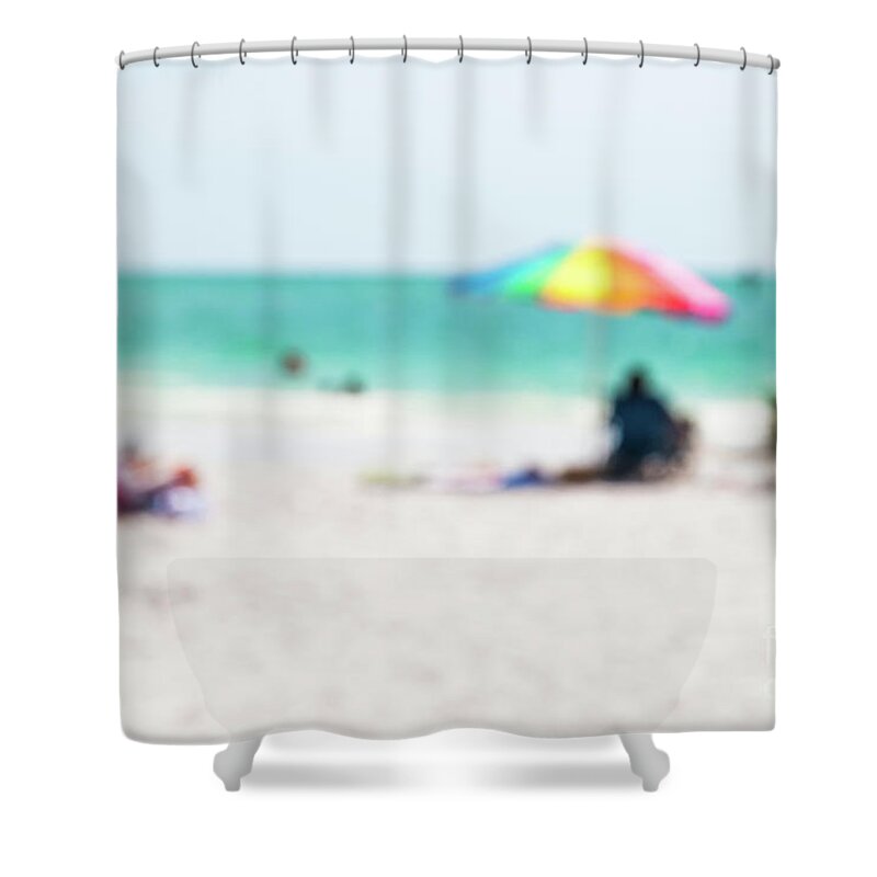 Atlantic Shower Curtain featuring the photograph a day at the beach IV by Hannes Cmarits