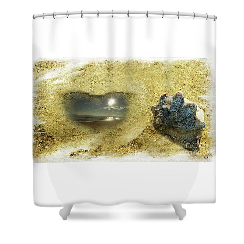 Beach Shower Curtain featuring the digital art A day on the Beach by Sandra Clark